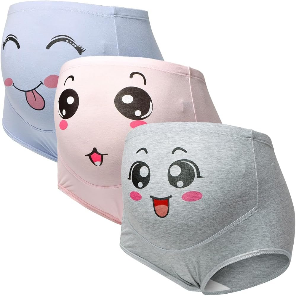 3 Pack Cotton Stretch Maternity Panties High Waist Pregnancy ...