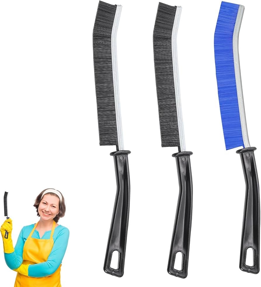 3Pcs Hard Bristle Crevice Cleaning Brush, Multifunctional Grout ...