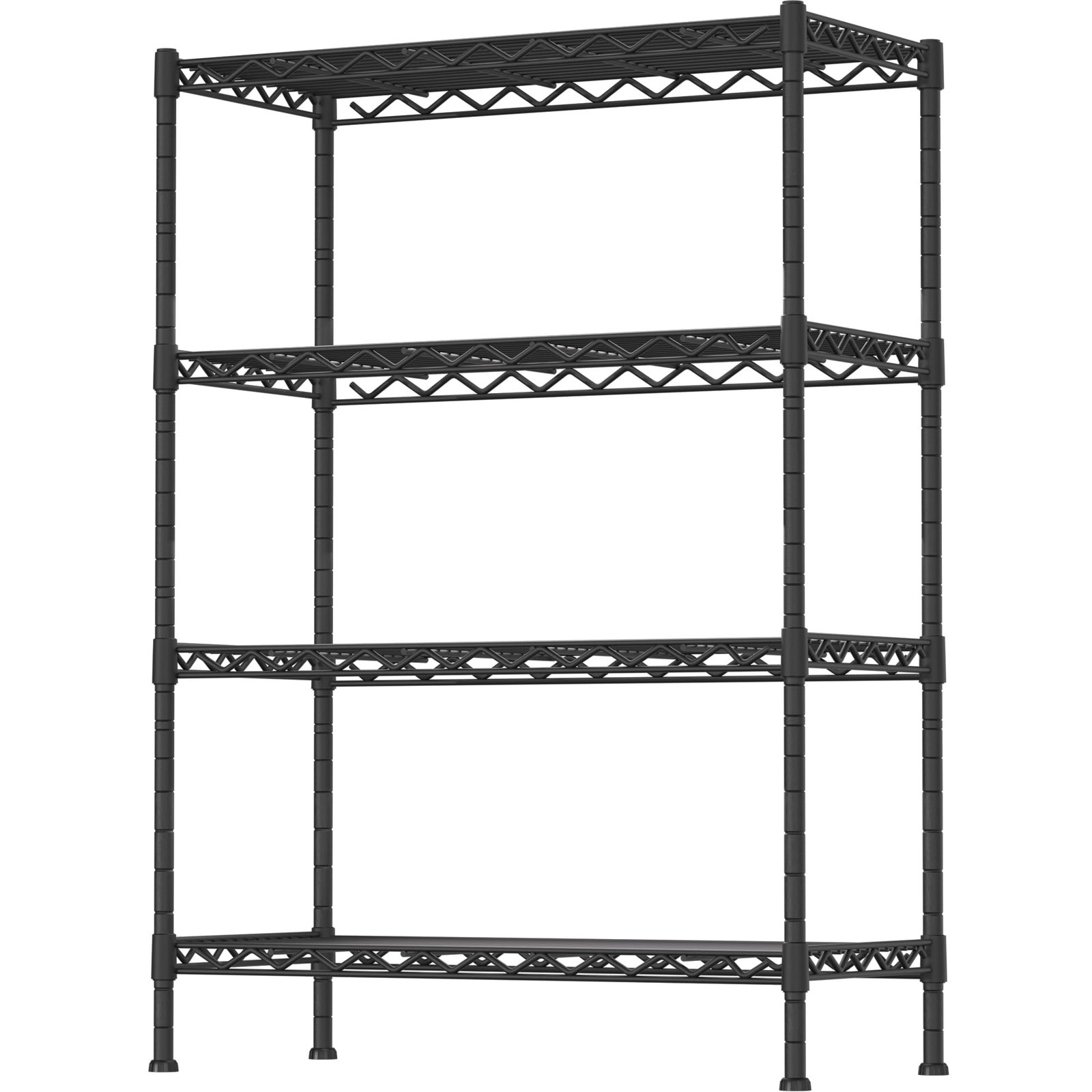 4 Tier Heavy Duty Shelving Unit, Grade Adjustable Storage Shelves ...
