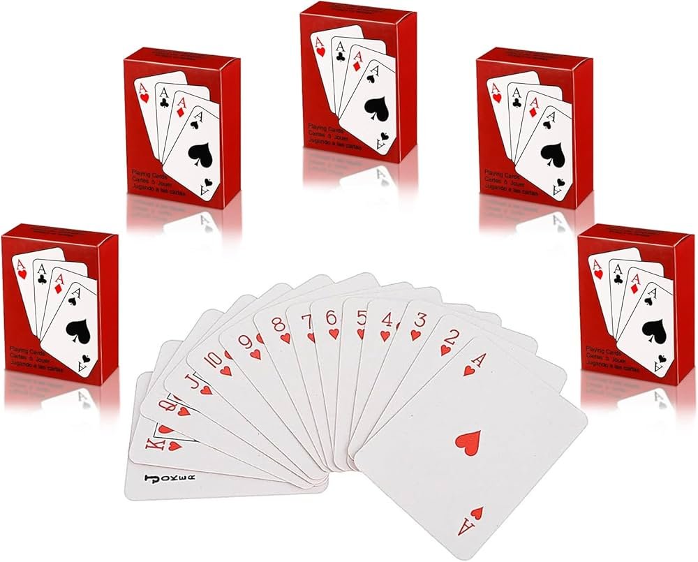 5 Jeux de Cartes, Mini Cartes à Jouer, Mini jeu de Cartes pour ...