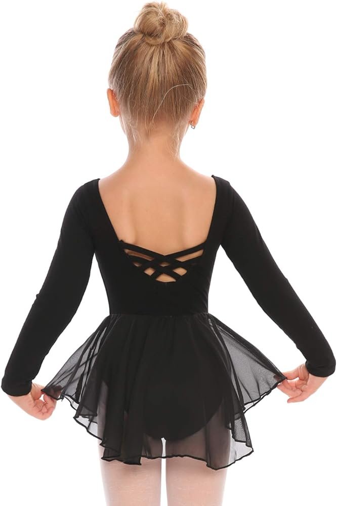 Arshiner Ballet Dress for Girls Long Sleeve Dance Children's Clothing Cotton