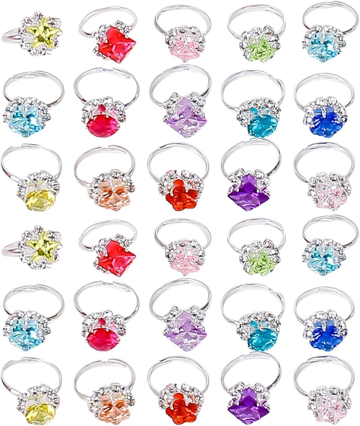 GTYHH 30Bague Diamants De Couleur Imitation Cristal, Bagues De ...