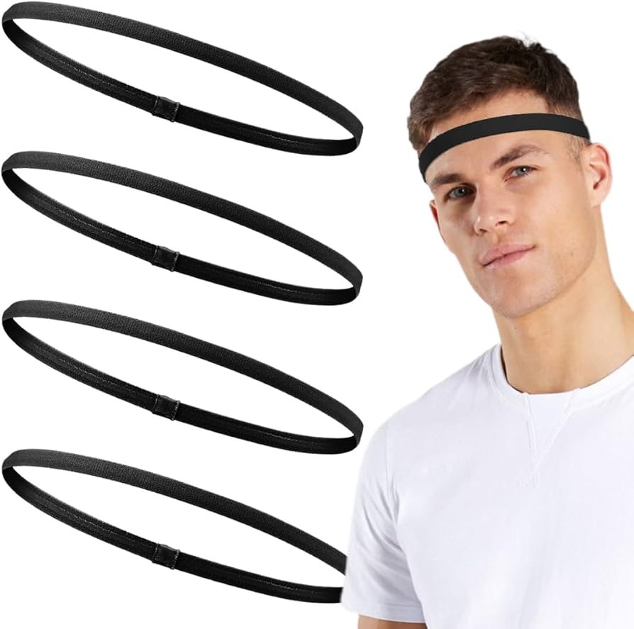 Bandeau Cheveux Sport Elastique Noir