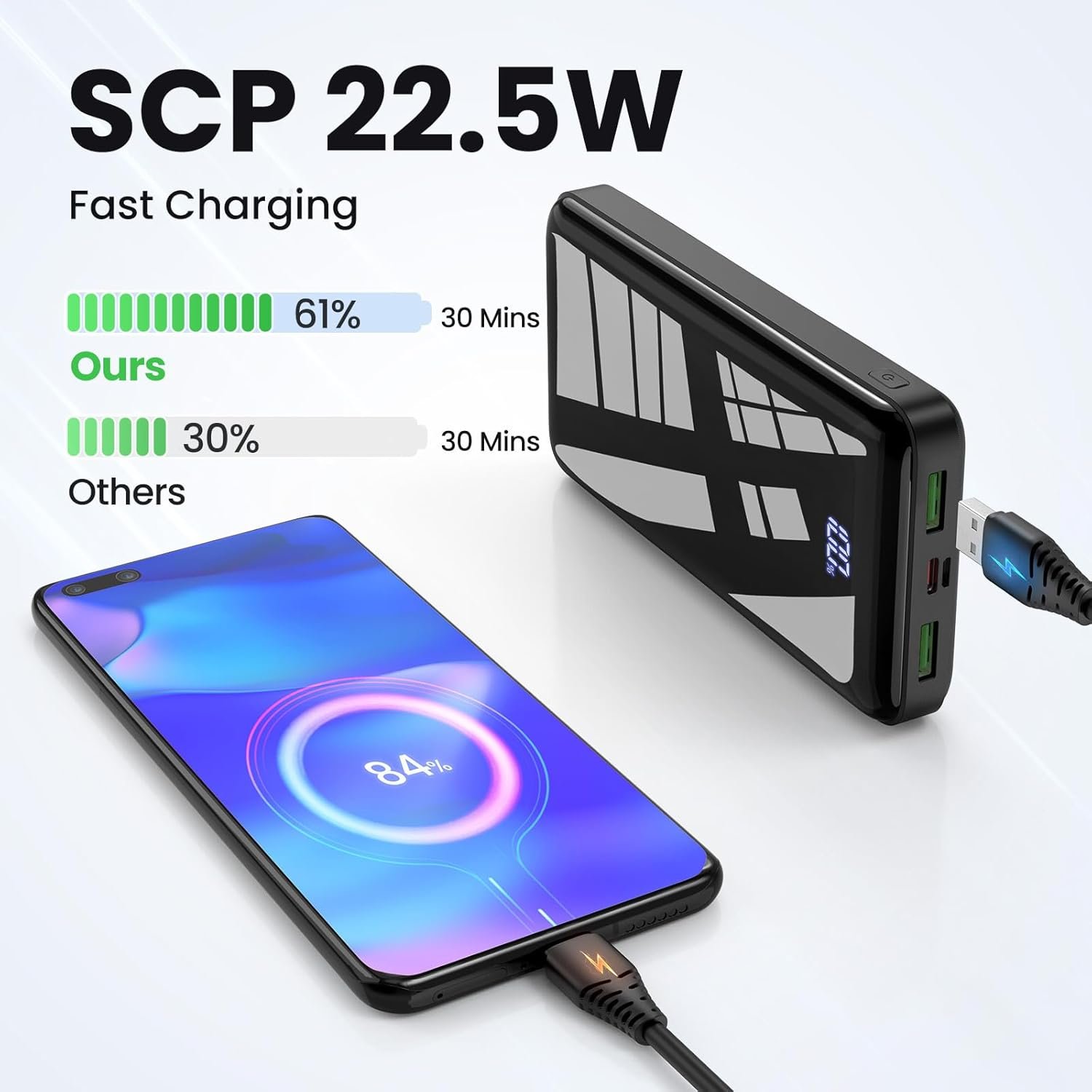 Batterie Externe 27000mAh 22,5W PD20W Power Bank Charge ...
