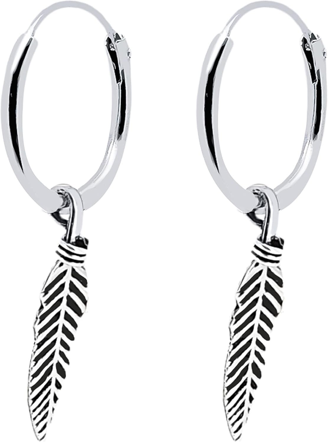 Boucles d'oreilles en Argent 925 Unisex, Créoles de Diamètre 12 ...