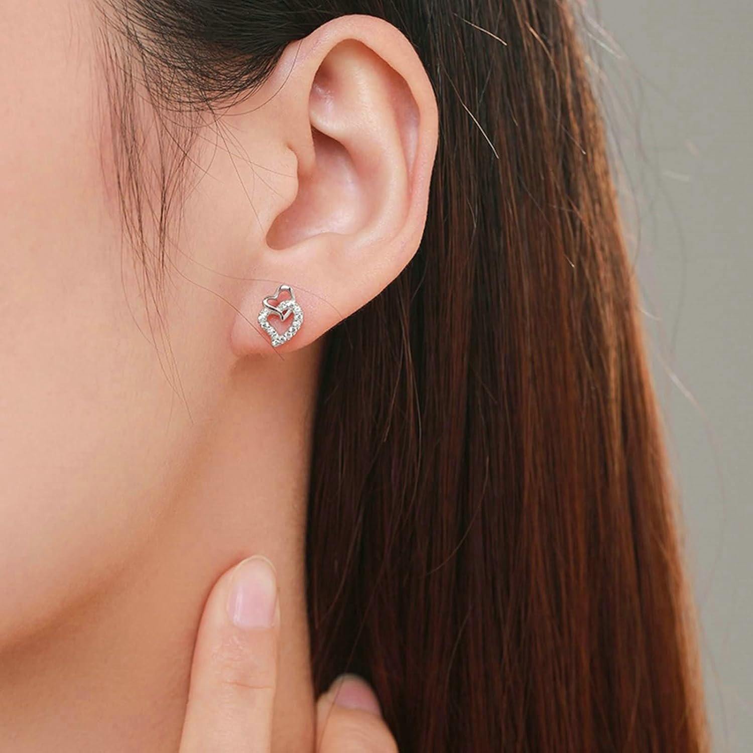 RDSGYZ Boucles d'oreilles diamant en or blanc 750 585 375 pour ...