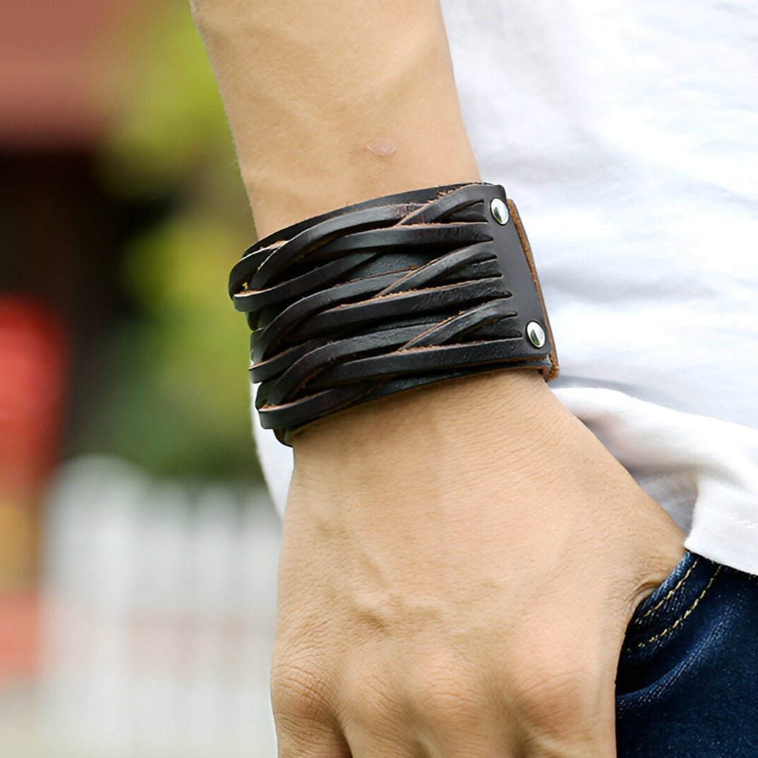 Bracelets en cuir Rouge