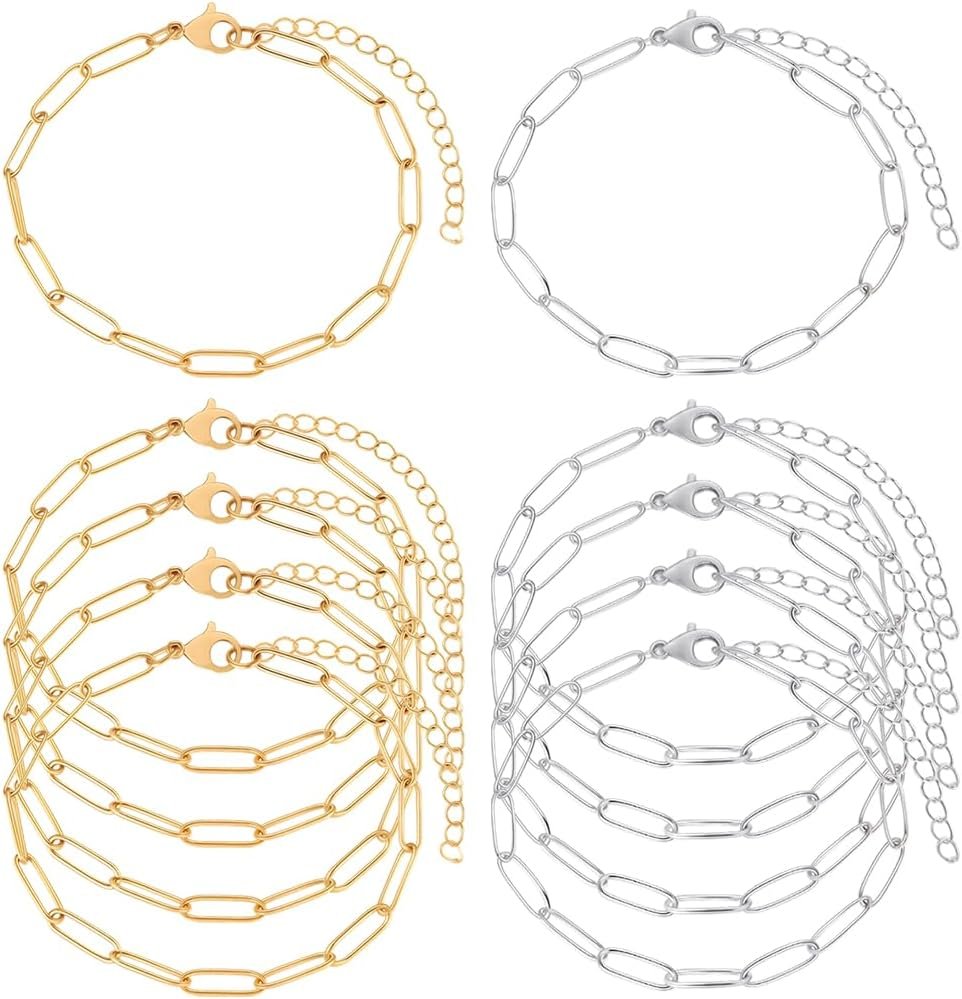 Beebeecraft Kit de Bracelets à Breloques en Or 10 couleurs Chaîne ...