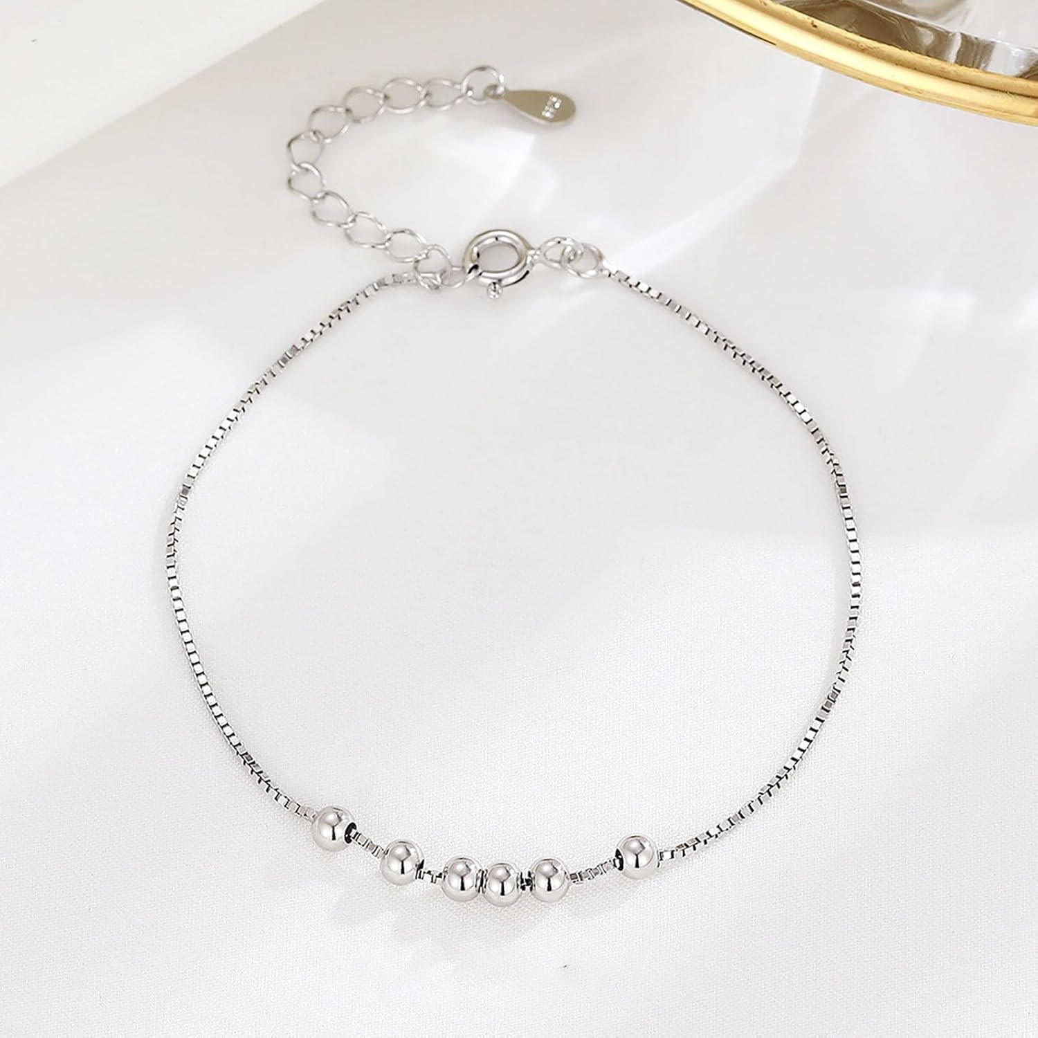 Hmzidz Bracelet Argent Femme 925 Massif,Bracelet Chaine Fille ...