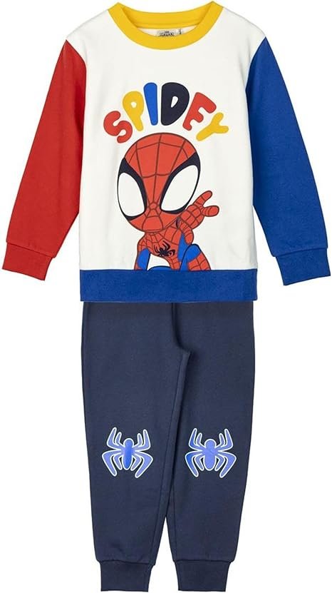 CERDLIFE'S LITTLE MOMENTS Spiderman Kids Cotton Tracksuit Comfortable Soft