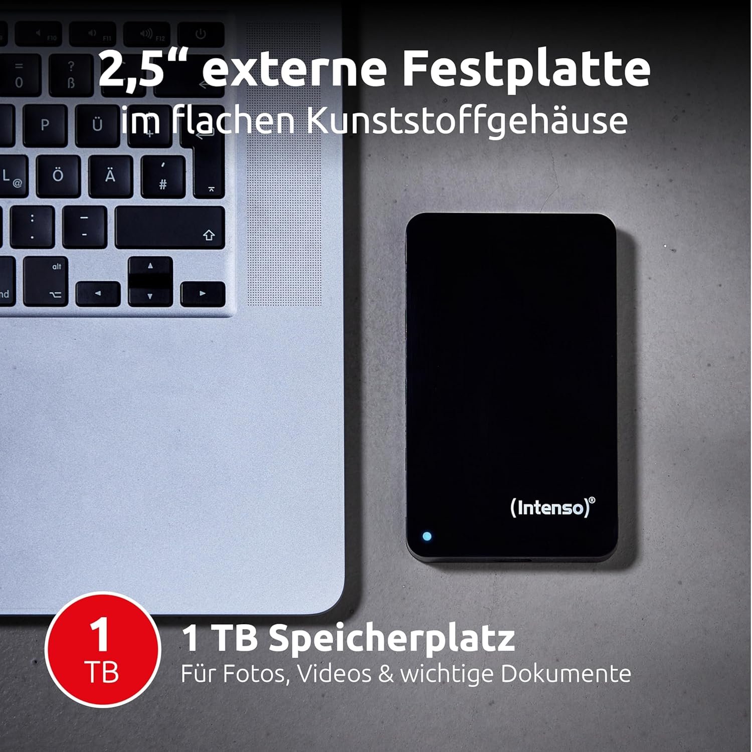 Intenso Memory Case 1 To Disque Dur Externe USB 3.0 Noir