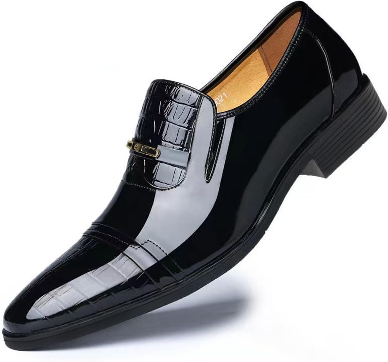 Men Dress Shoes Pointed Toe Oxford Work Shoes Slip On Loafers