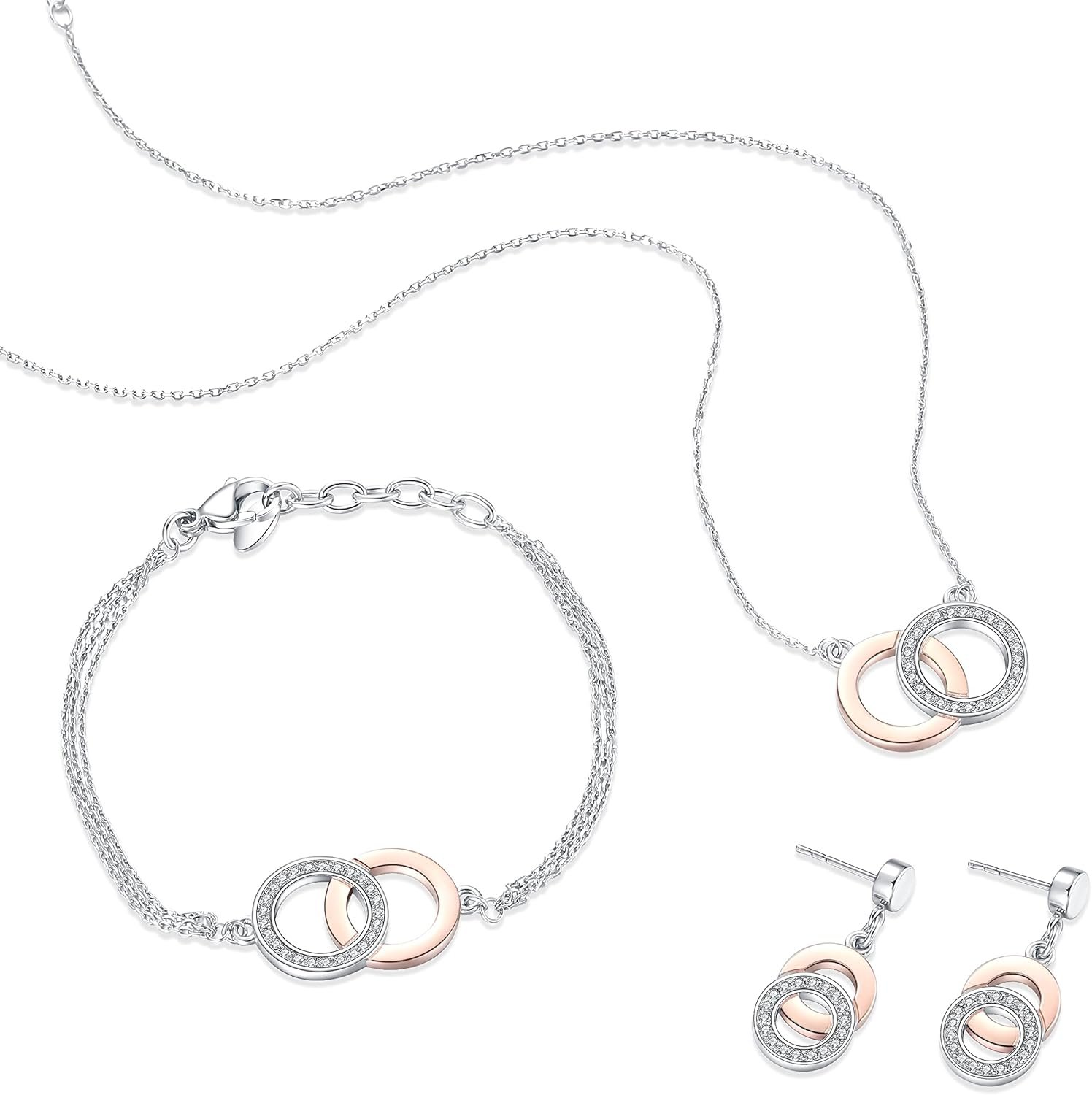 SIUMAL Ensembles de Bijoux pour Femmes Bracelet Collier ...