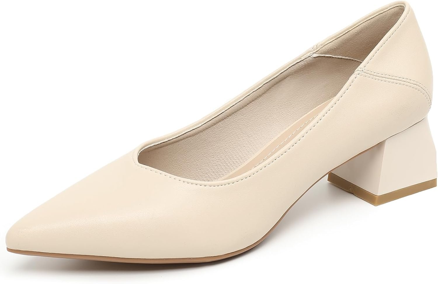 Escarpins Cuir Bout Pointu Talon Bloc Femme pour Travail ...