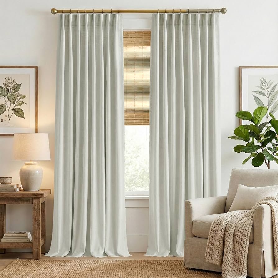Find room darkening curtains featuring heavy-duty polyester and linen blends. Perfect for bedrooms,