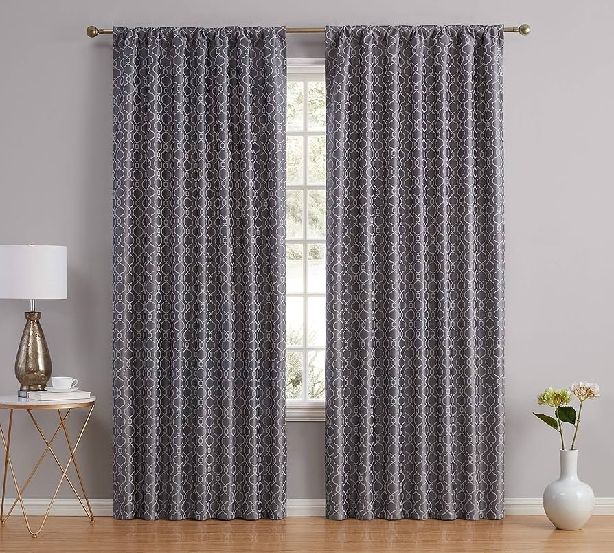 Franklin Moroccan 100% Complete Blackout Thermal Insulated Energy Savings Heat/Cold Blocking Back Ta