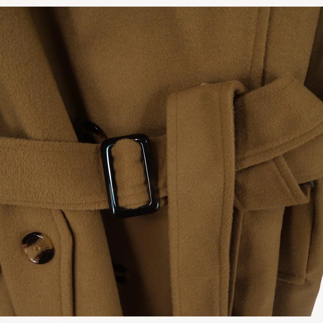 Mid-Length Hooded Jackets For Women Coats Double Breasted ...