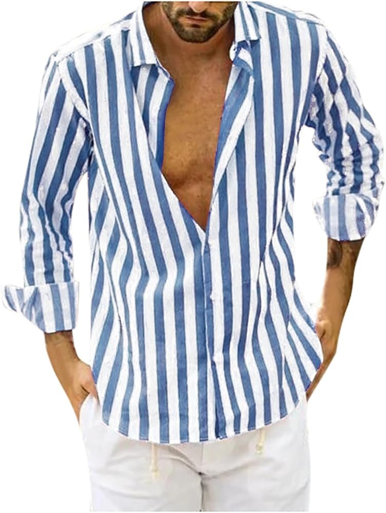 Chemise Homme Noire Manches Longues Revers et Patte Bleus