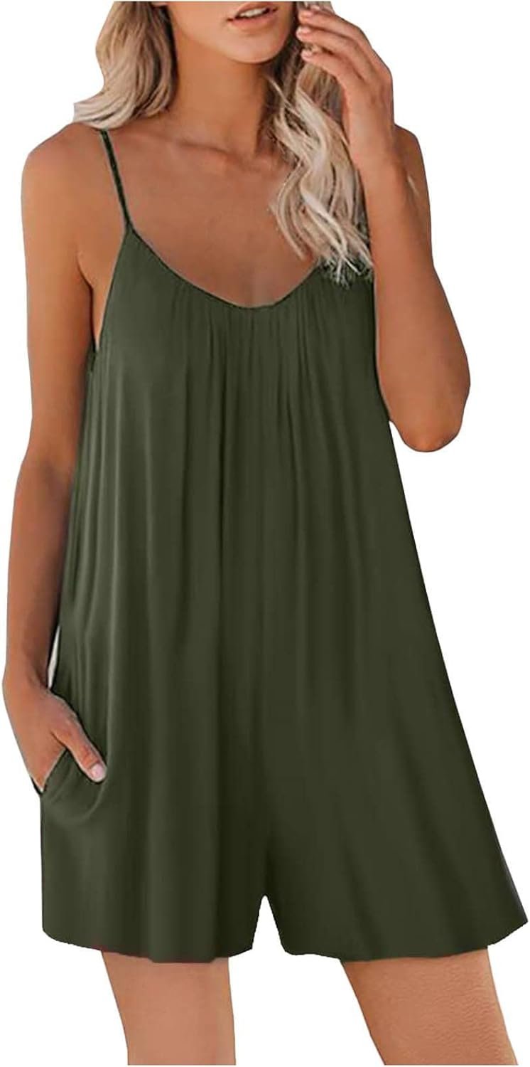 AEGJEGVD Overalls Women Summer Fluid Jumpsuits and Playsuits ...