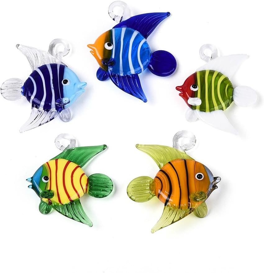 Ornazy Lot de 10 pendentifs en forme d'animaux marins faits à la ...
