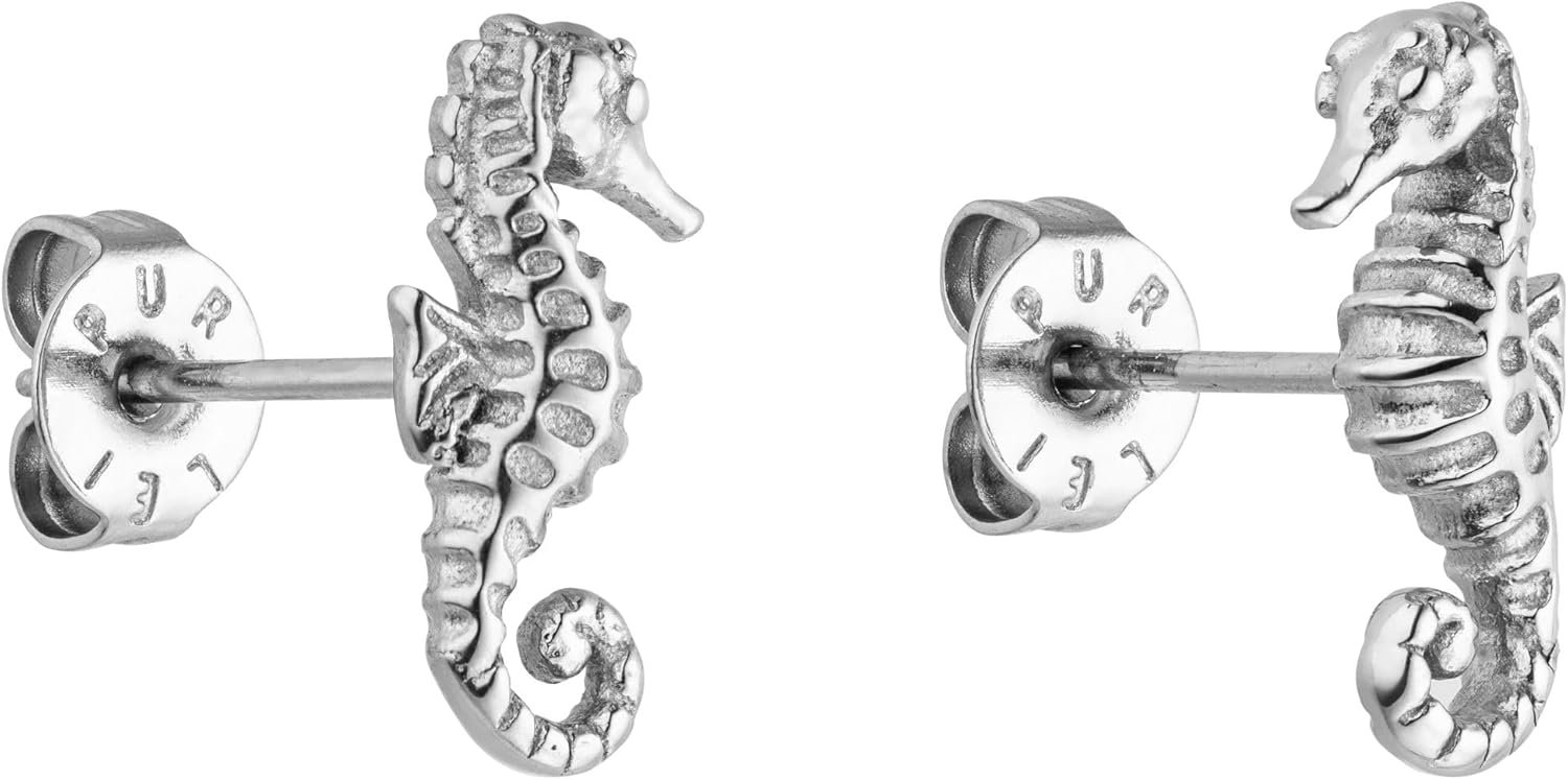 Purelei Boucles d'oreilles femme hippocampe acier inoxydable ...