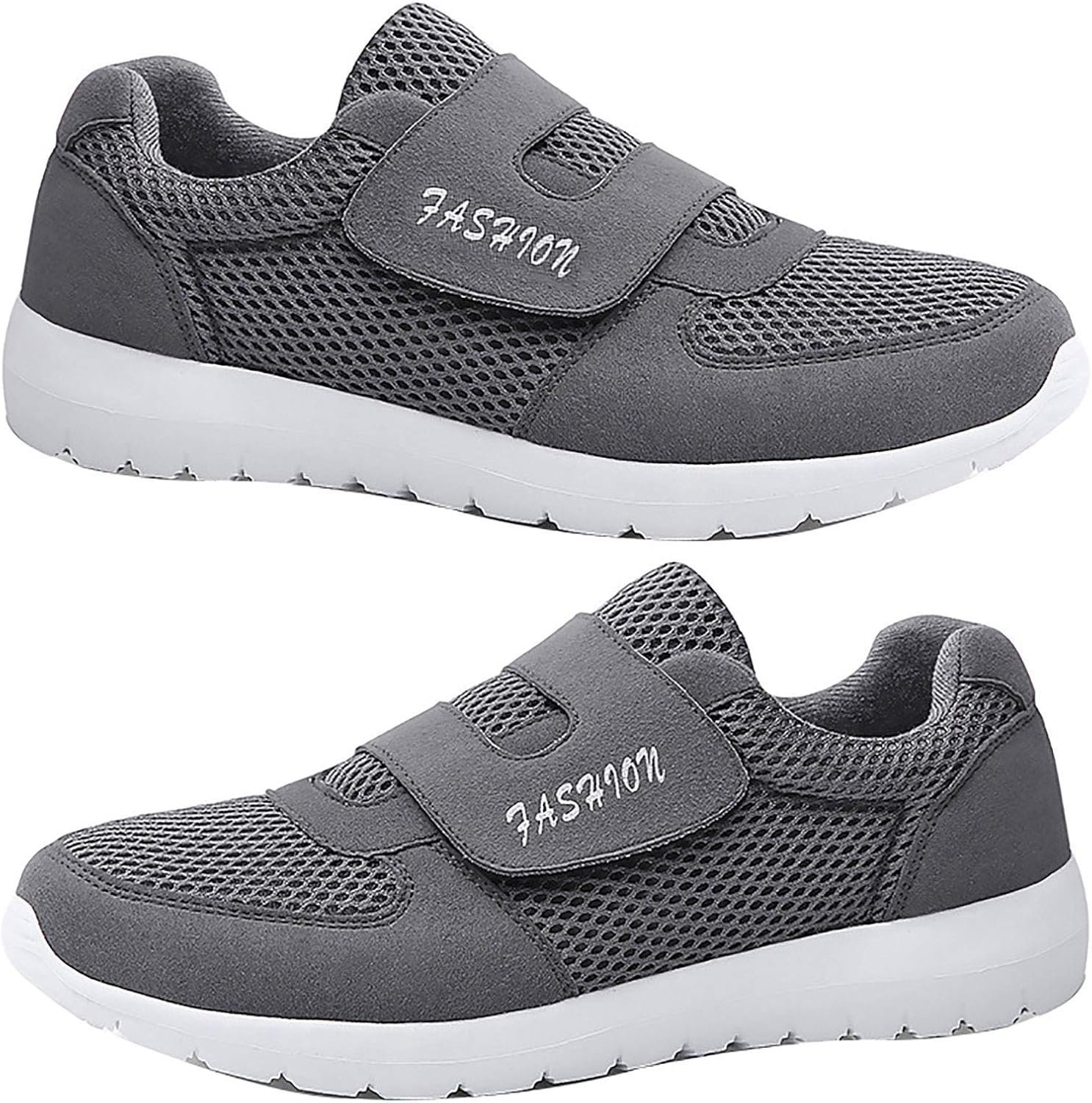 Men Sneakers, Men Mesh Breathable Laceless Sneakers Non-slip ...