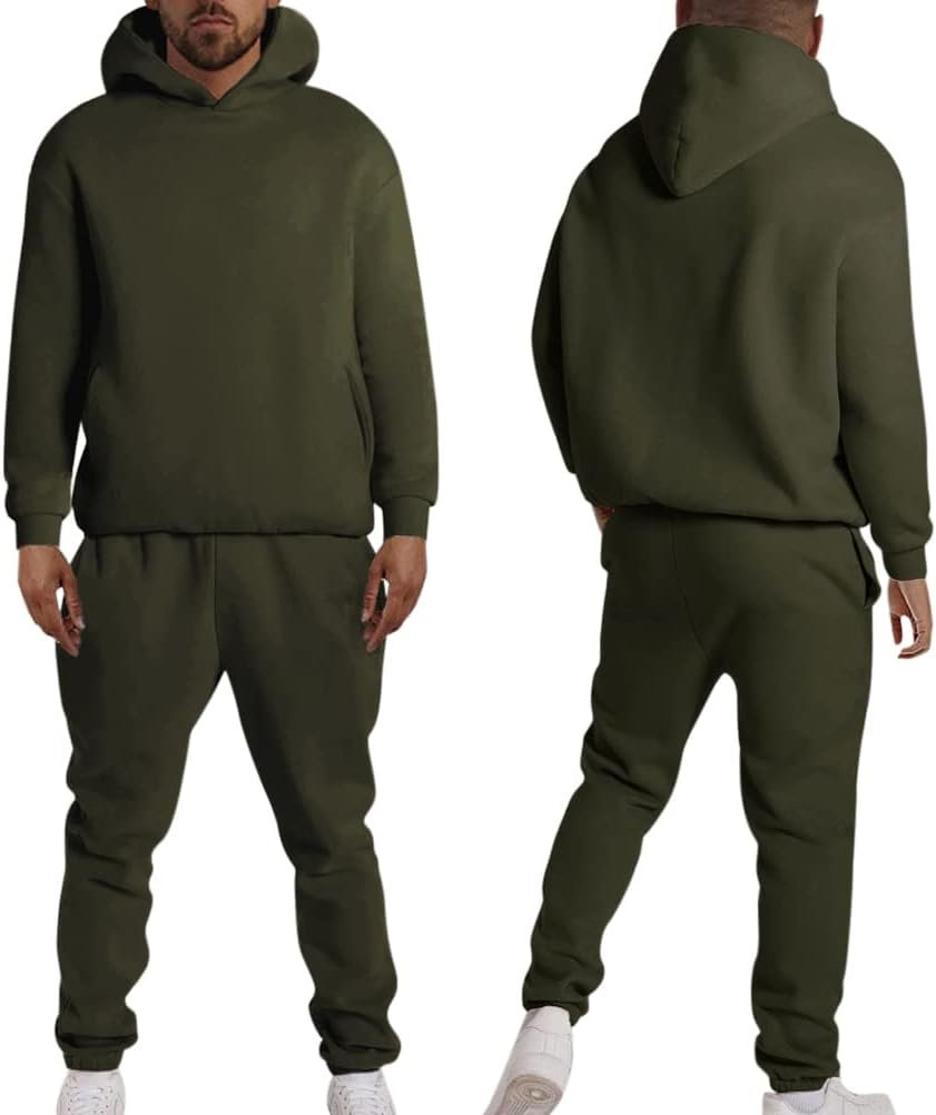 Minetom Men's Sportswear Tracksuit 2 Piece Set Jogging Hoodies ...