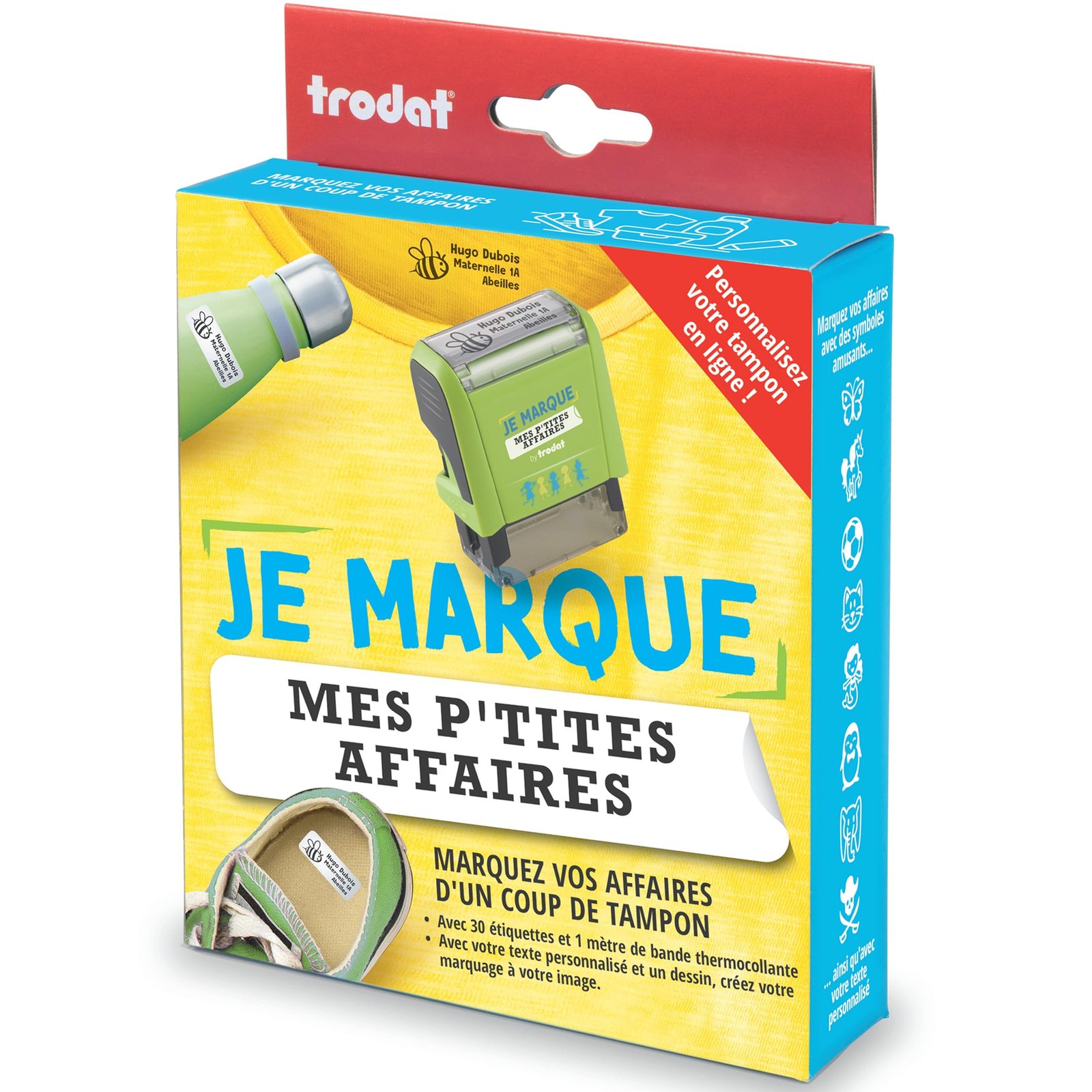Trodat Stamp "Je marque mes P'tites Affaires" - Mark your children's
