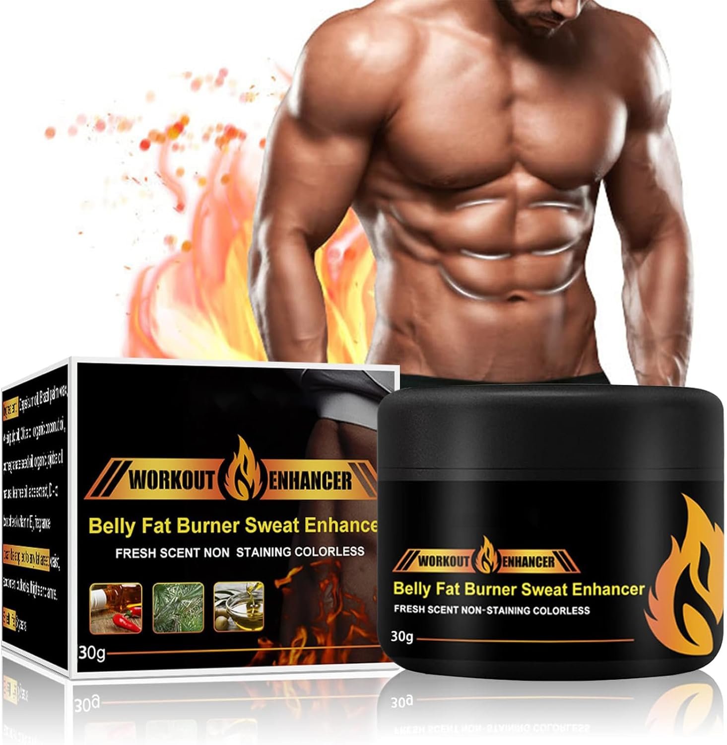 Abdominal Muscle Cream, Crème Brûlante de Graisse, Fat Burning ...