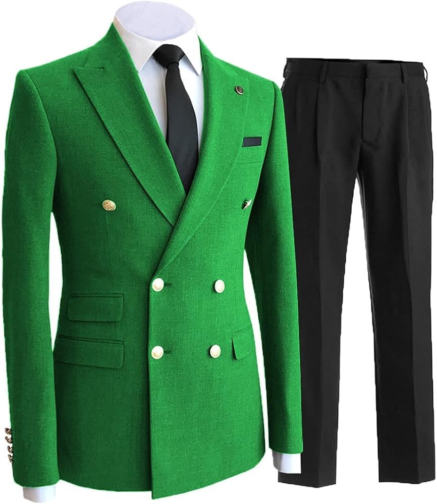 Aesido Lot de 2 costumes formels pour homme Coupe slim Coupe ...