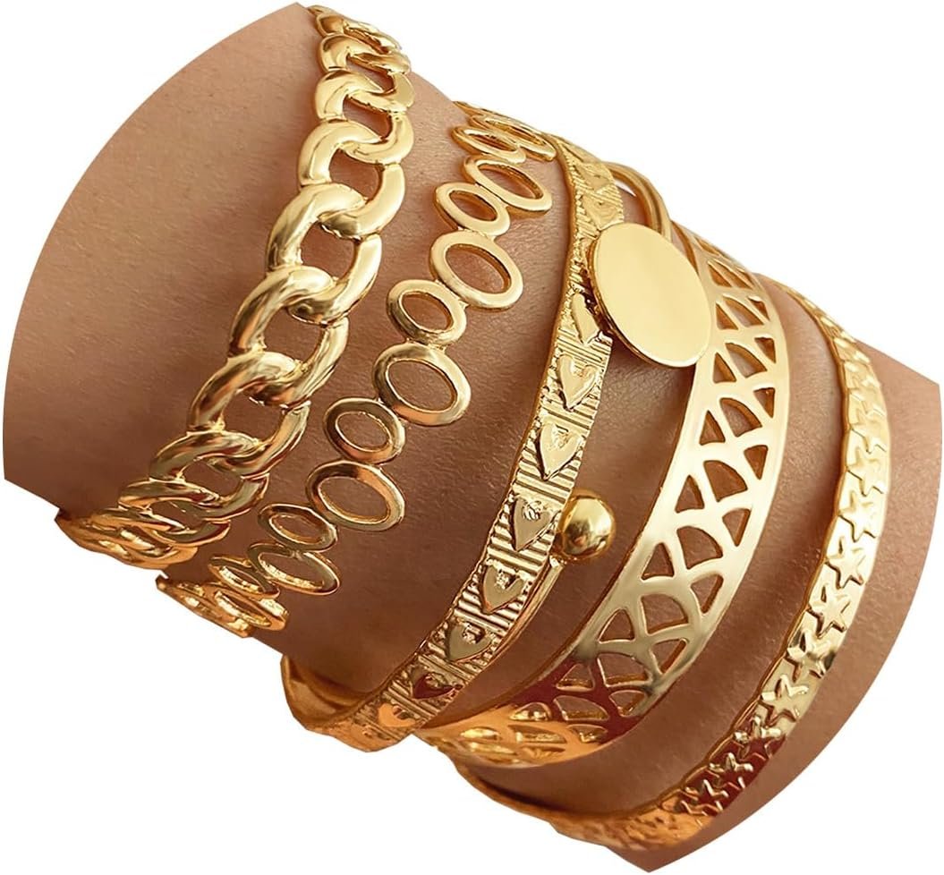 Dochais Bracelet Chaine de Main Femme Or 14K / Argent Reglable
