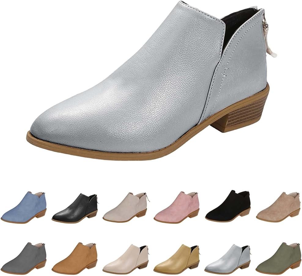 Ankle Boots for Women Ladies Comfy Fashion Shoes ...