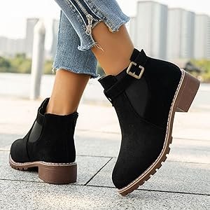 Ankle Boots for Women Ladies Comfy Fashion Shoes ...