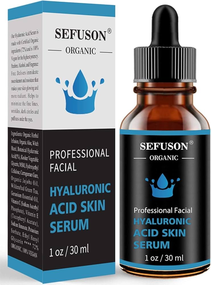Anti-Aging Serum with Hyaluronic Acid & Vitamin E for Face, Intense ...