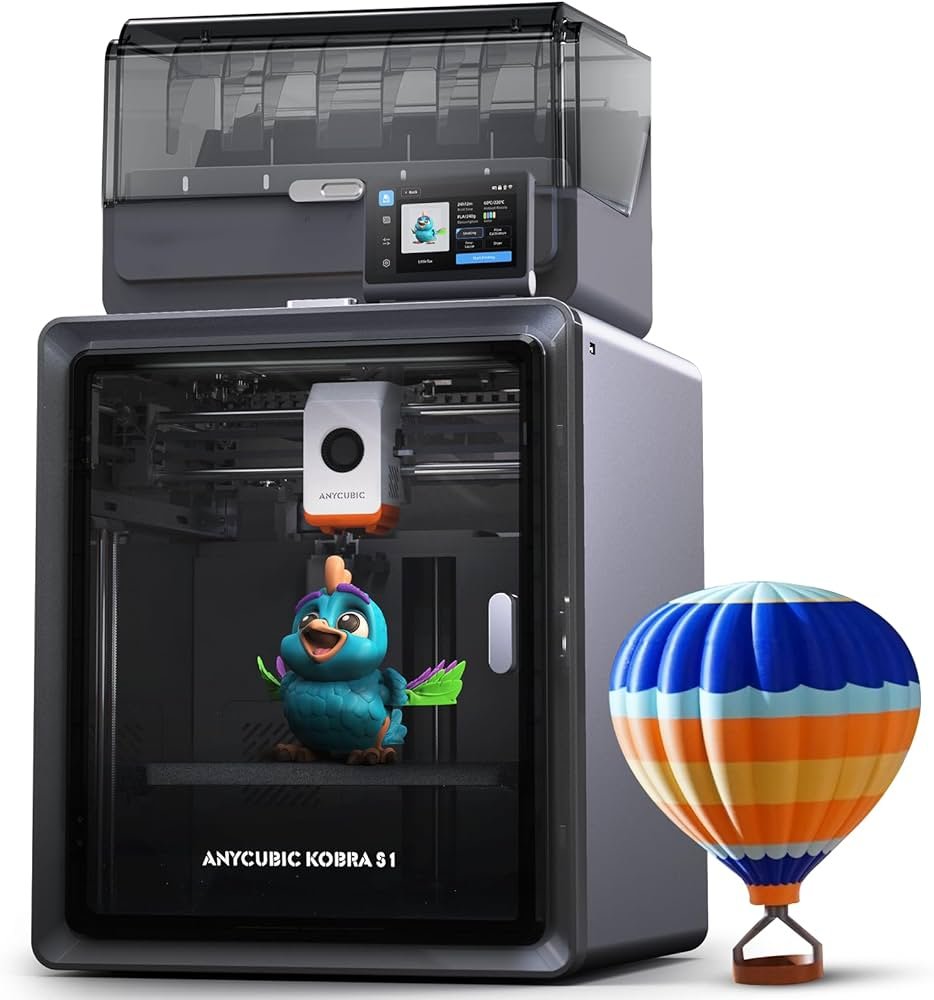 Anycubic Kobra S1 Combo Imprimante 3D Multicolore Haute Vitesse