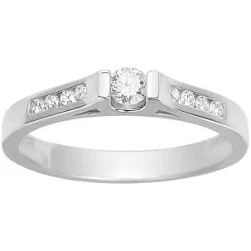 Bague Femme - Or 18 Carats - Diamant 0,23 Carats