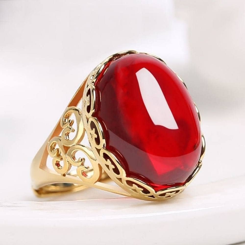 Bague Femme Pierre Naturelle Veritable Plaqué Or