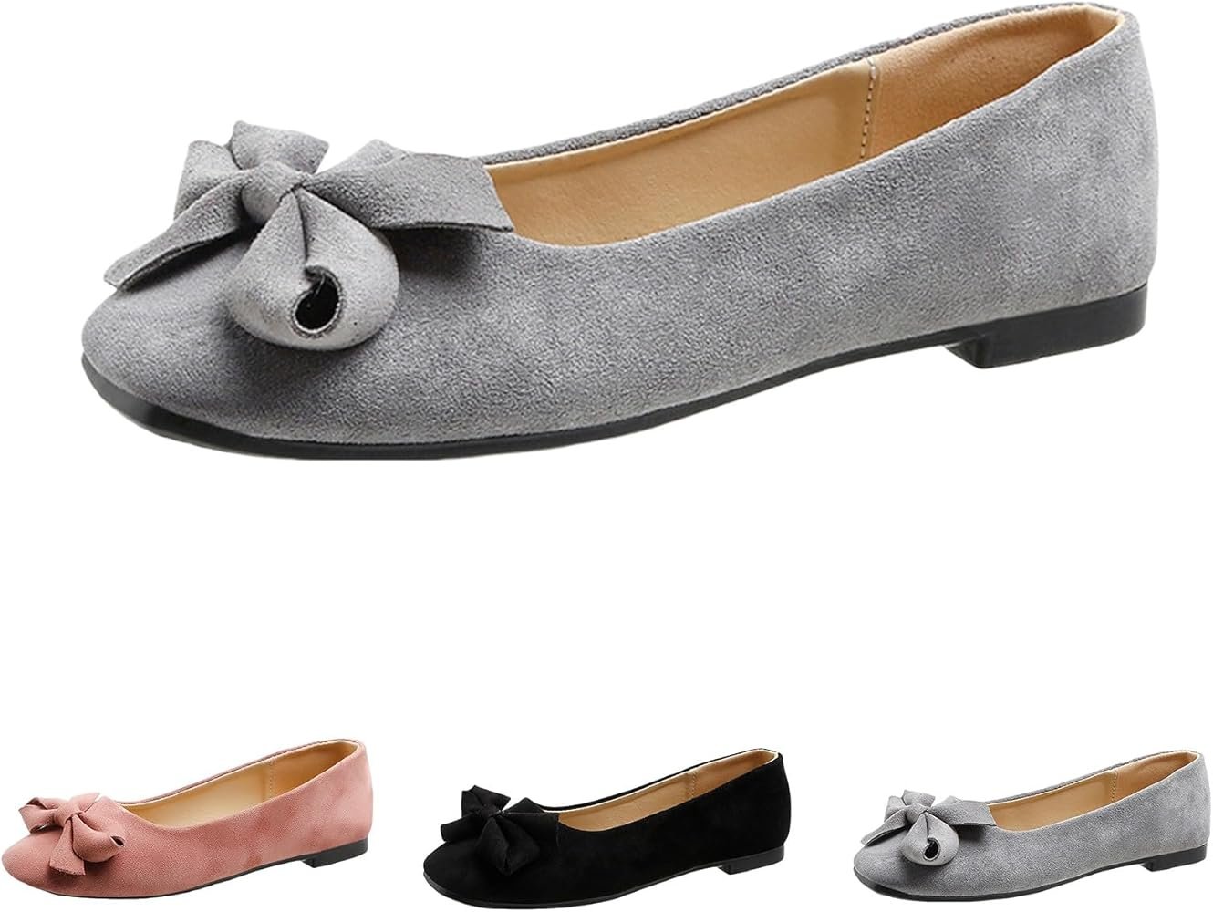 ballet flats for women flat shoes comfortable chunky heel ...