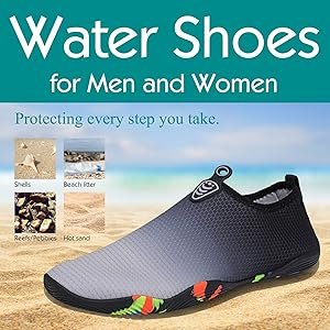 Baofular Water Shoes Men Women Beach Shoes Comfortable ...