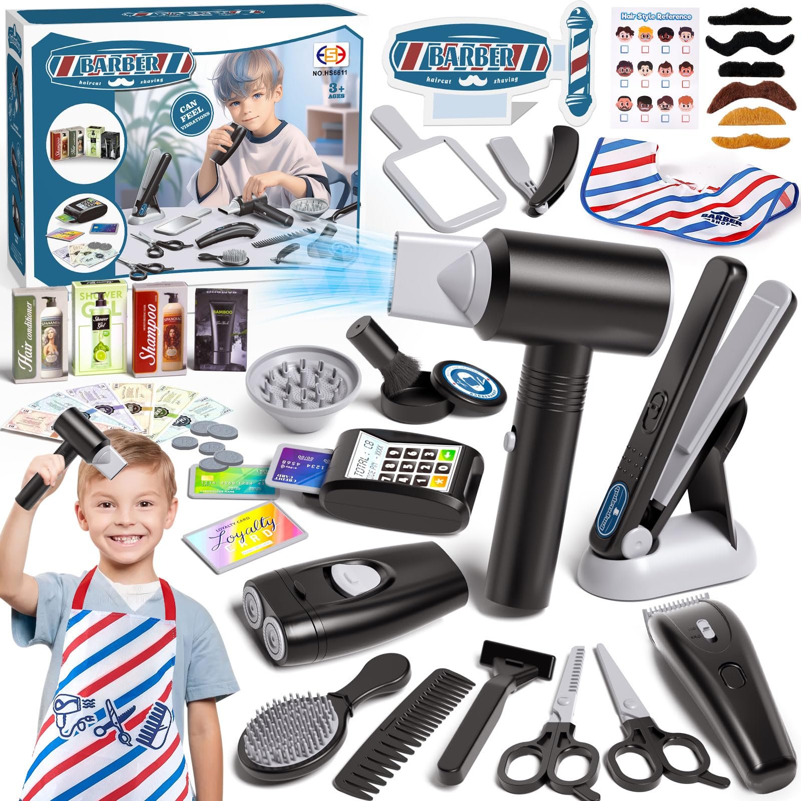 Barbershop Accessoires de coiffure assortis pour salon de ...