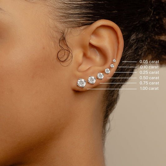 Boucles doreilles en diamant
