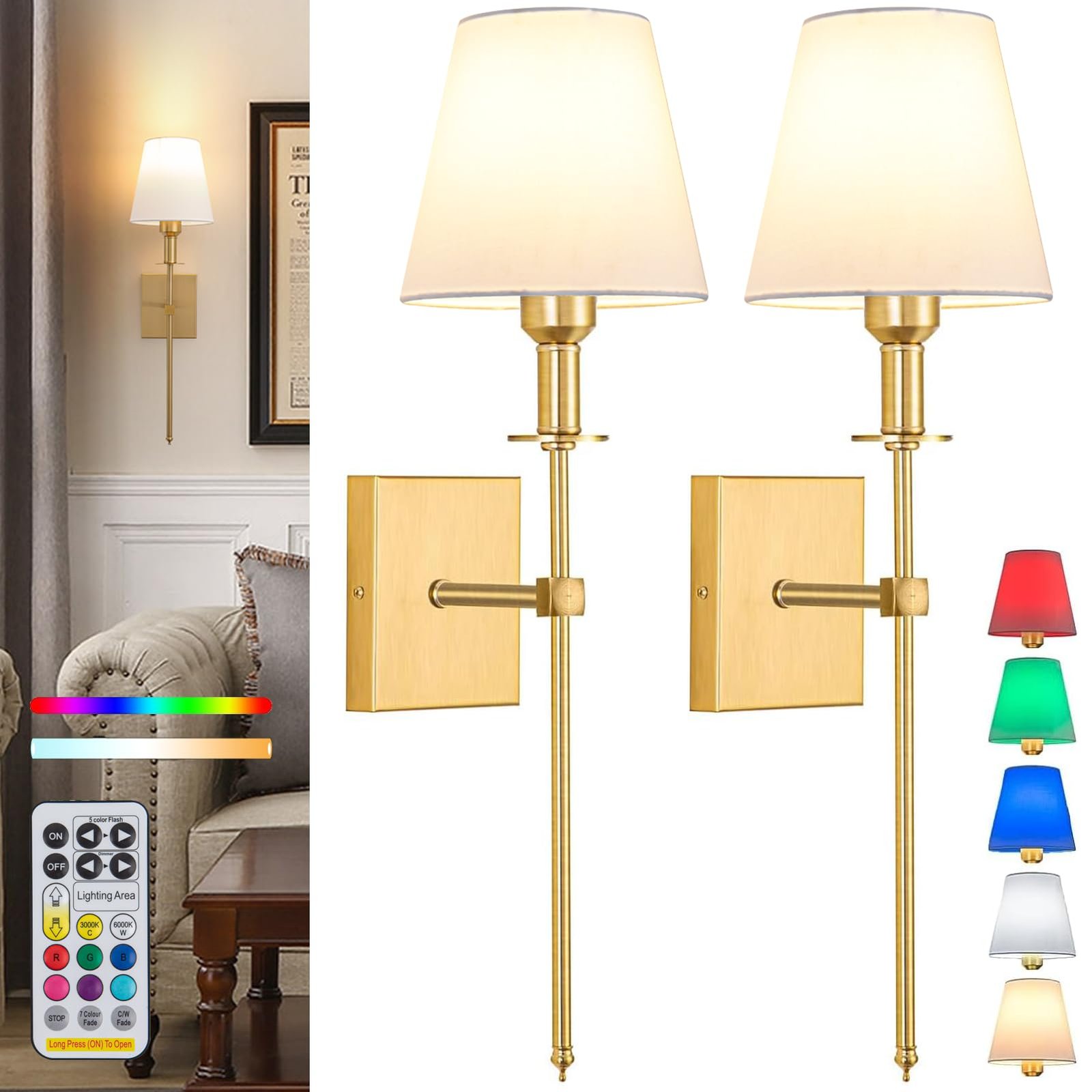 Battery Operated Wall Sconce