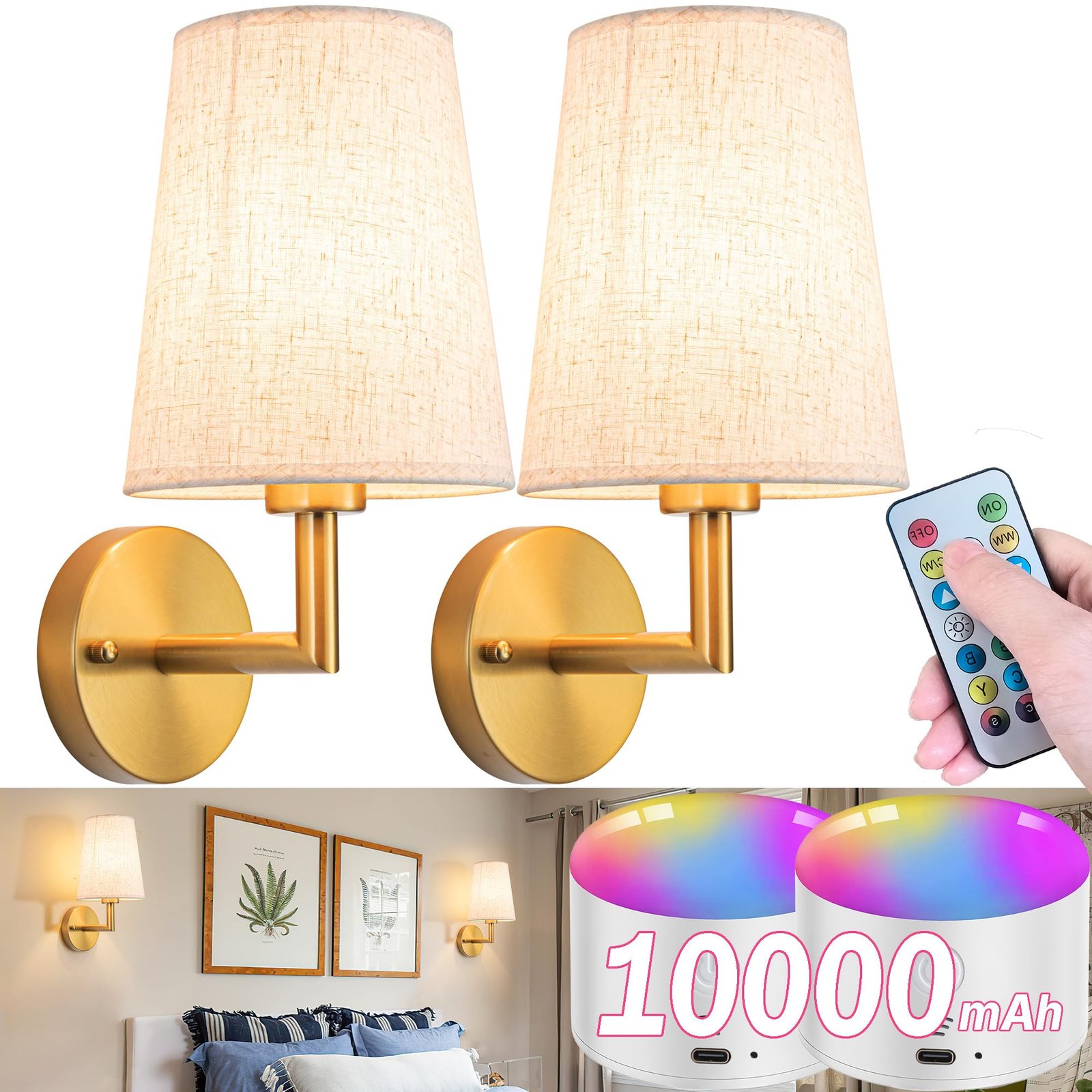 Battery Operated Wall Sconce
