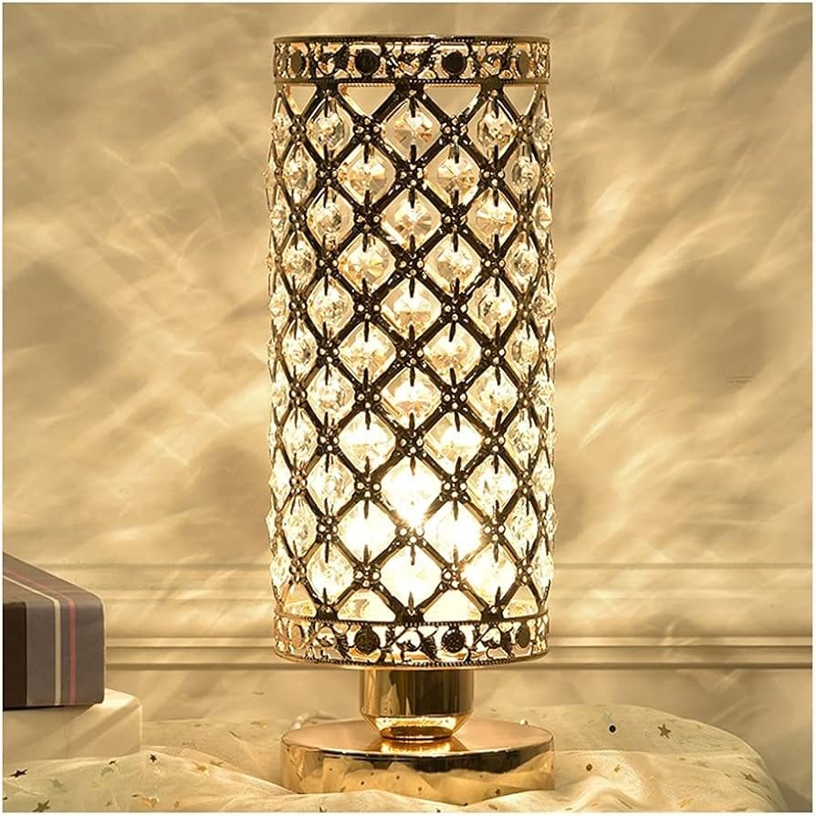 Bedside Lamp Desk Reading Lamp Modern Decorative Crystal ...