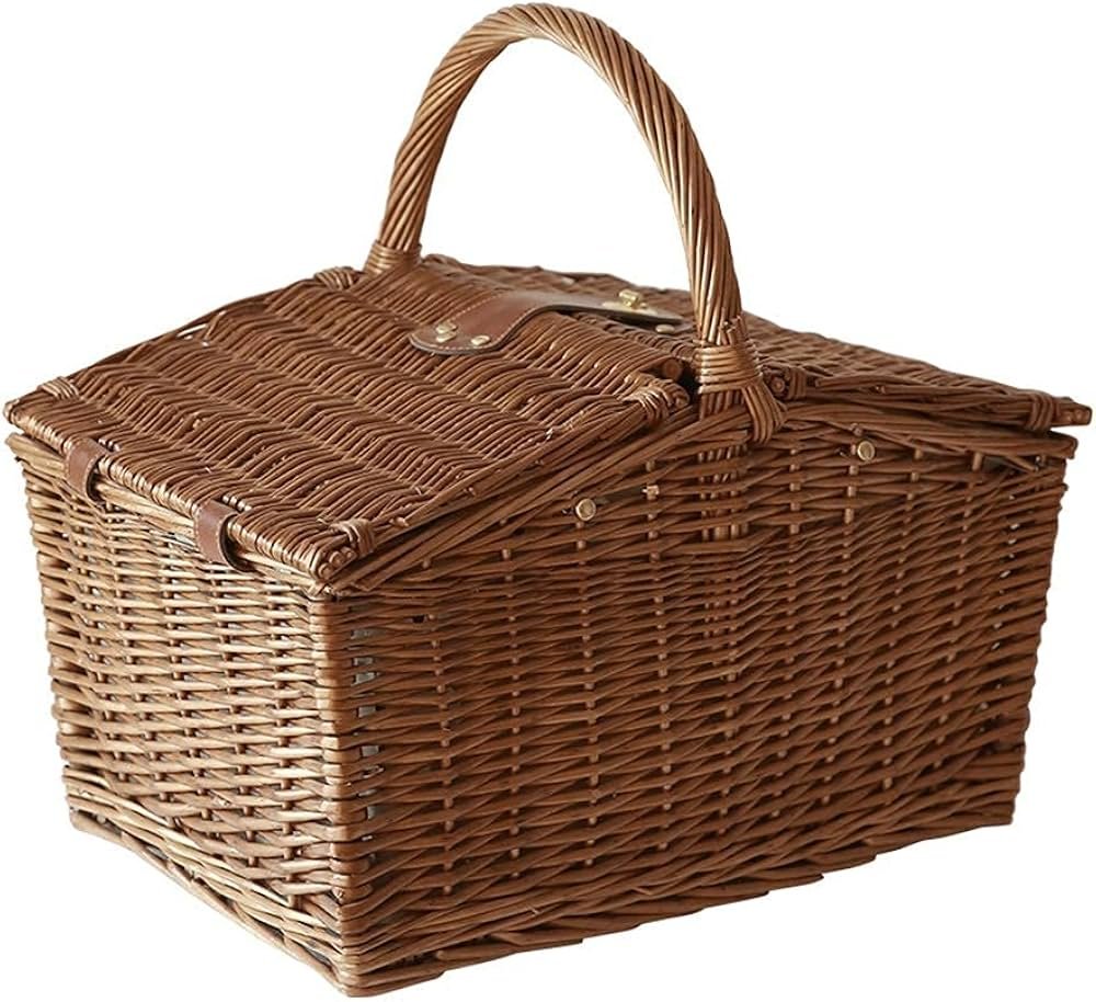 BERTY·PUYI Picnic Baskets Picnic Set Picnic Basket Luxury Wicker ...