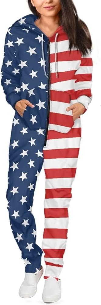 Biyejit Adult Pajamas Sleepwear Long Sleeve Zipper ...