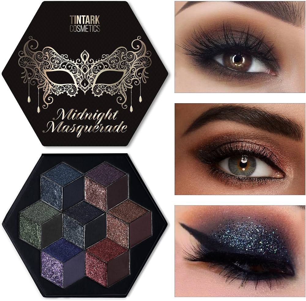 Black Eyeshadow Palette, Deep and Bold Shades, Silky Texture ...