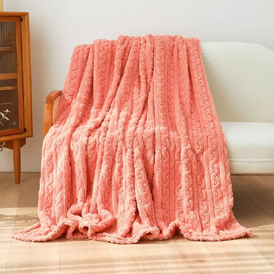Blanket Throws Flannel Throw for Couch Sofa Bedroom Chair Home ...
