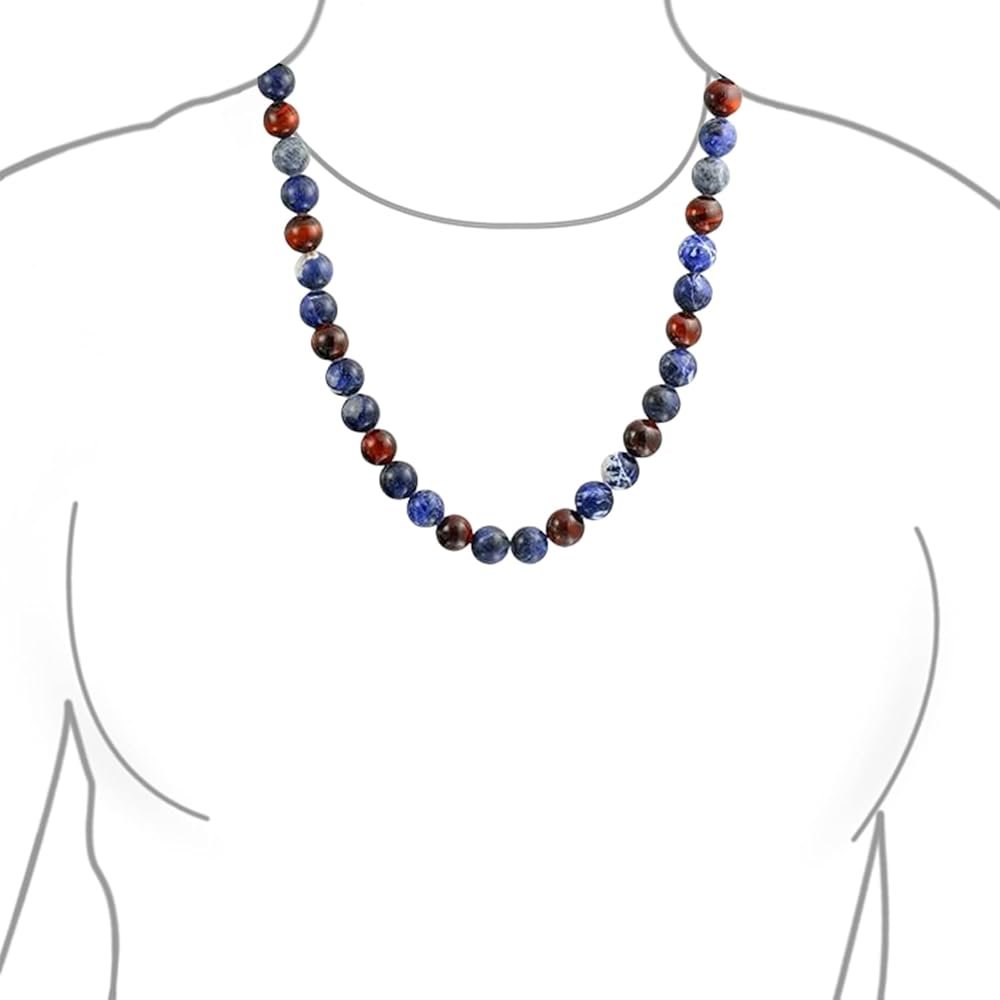 Bling Jewelry Collier De Pierres Précieuses De Bali, Sodalite Bleue ...