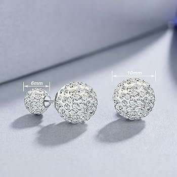 Boucle D'oreille Argent Boule